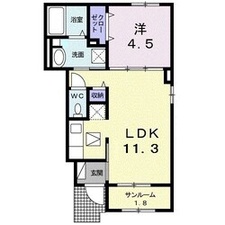 岡場駅 徒歩17分 1階の物件間取画像